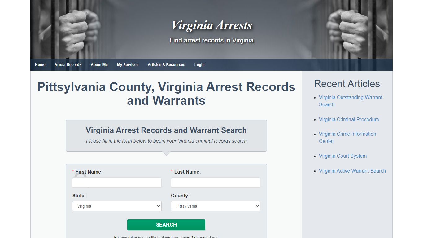 Pittsylvania County, Virginia Arrest Records and Warrants