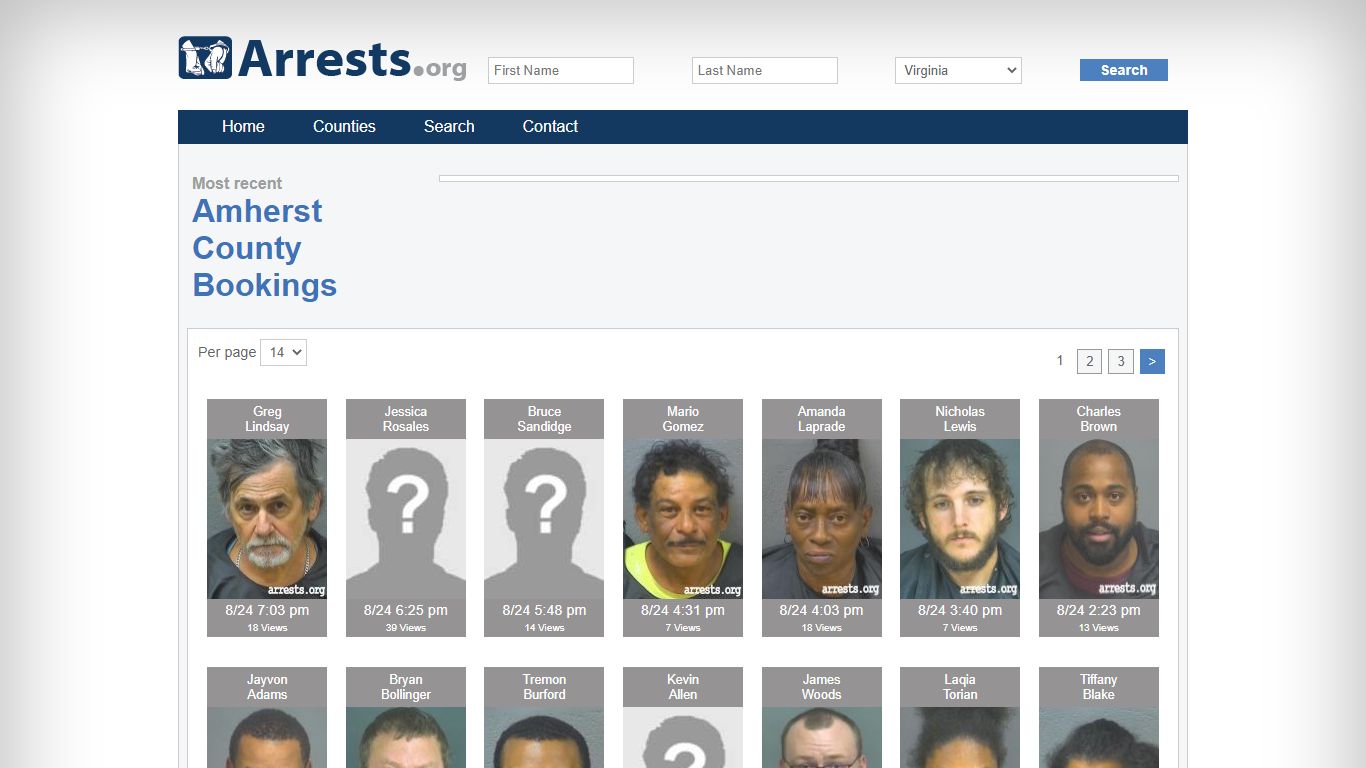 Amherst County Arrests and Inmate Search